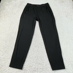 Eileen Fisher System Viscose Jersey Easy Pants Ankle Black Pull-On Petite S